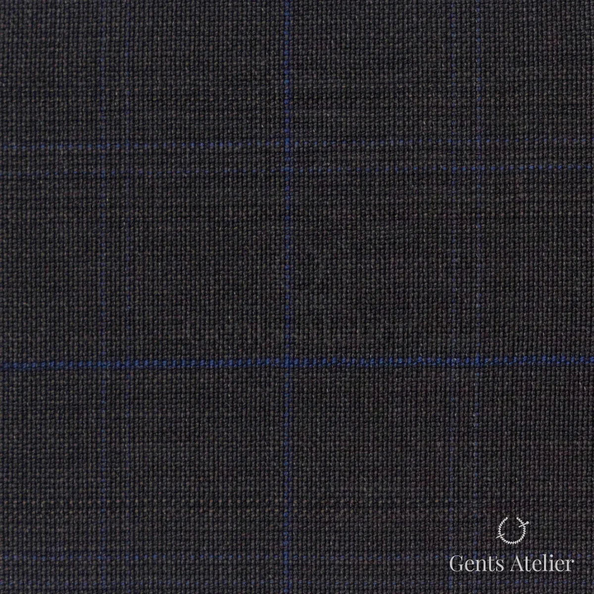 Костюмная ткань Marzoni 609 - 843 / 1000 — Коричневый / Синий, виндоупейн, 100% шерсть