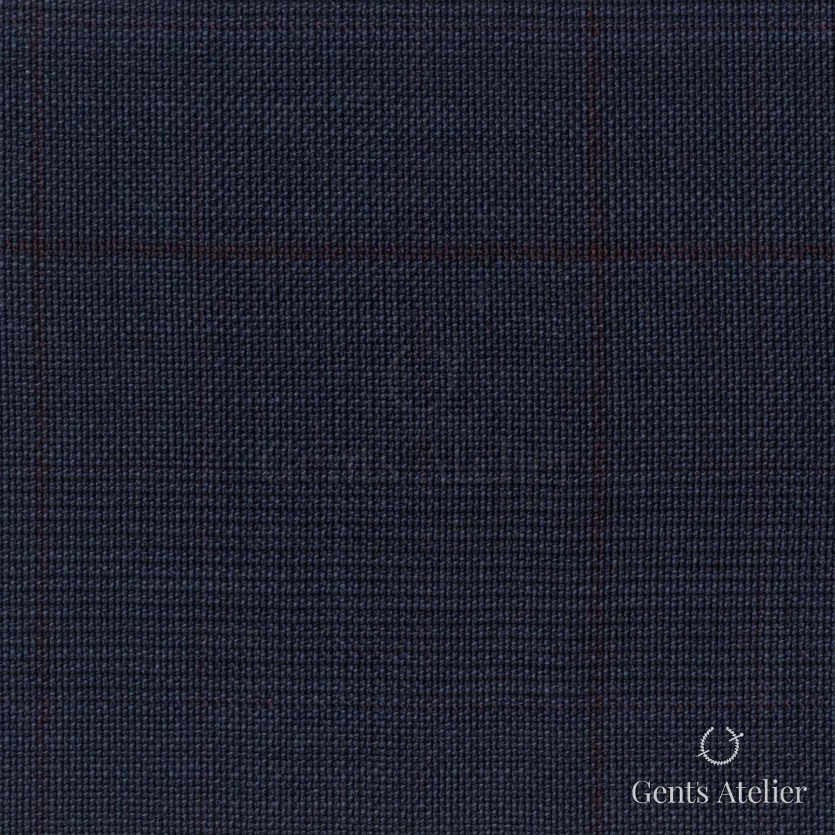 Костюмная ткань Marzoni 609 - 859 / 1000 — Тёмно-синий / Бордовый, виндоупейн, 100% шерсть