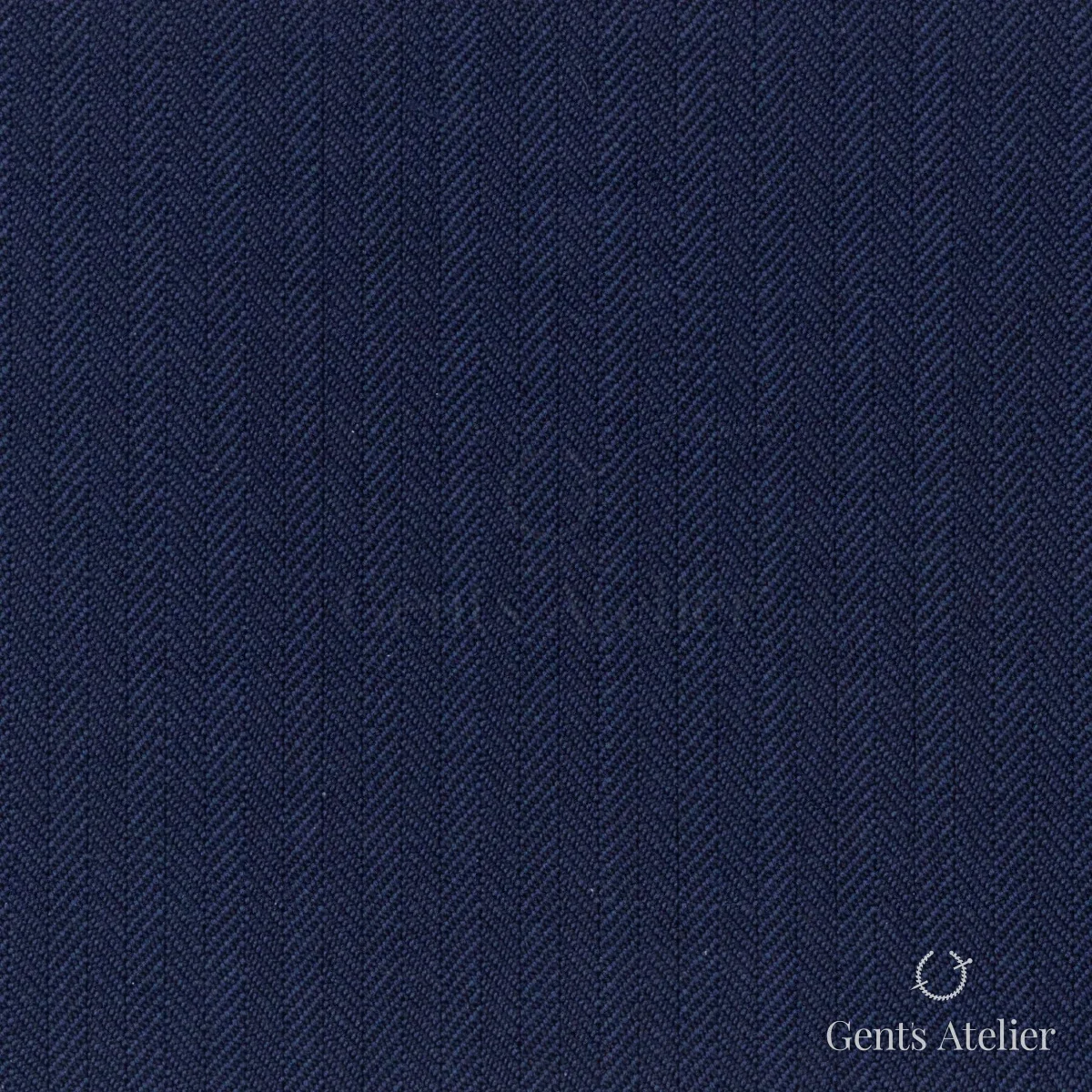 Костюмная ткань Marzoni 609 - 865 / 1000 — Тёмно-синий, ёлочка, 100% шерсть