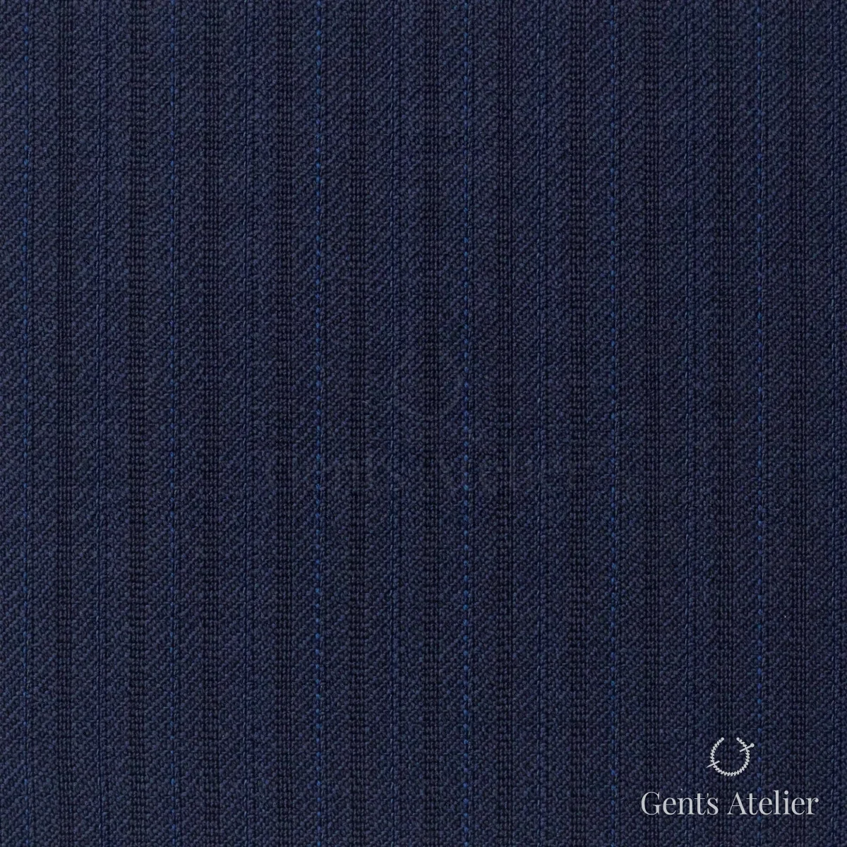 Костюмная ткань Marzoni 609 - 872 / 1000 — Тёмно-синий / Синий, в полоску, 100% шерсть