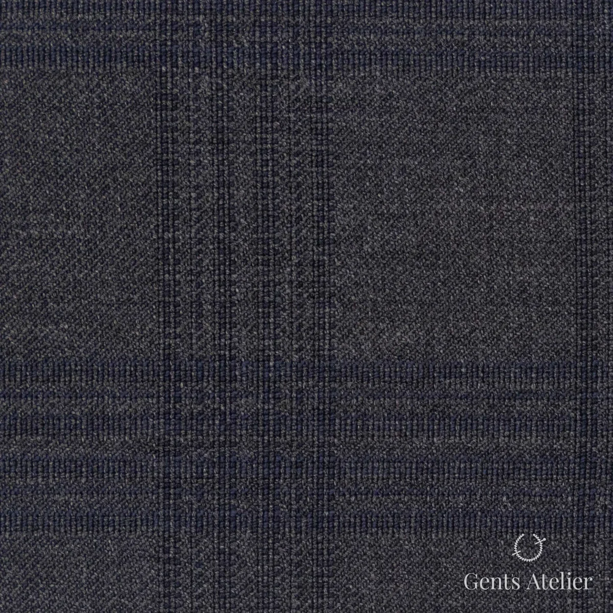 Костюмная ткань Marzoni 609 - 879 / 1000 — Тёмно-серый / Синий, меланж, 100% шерсть