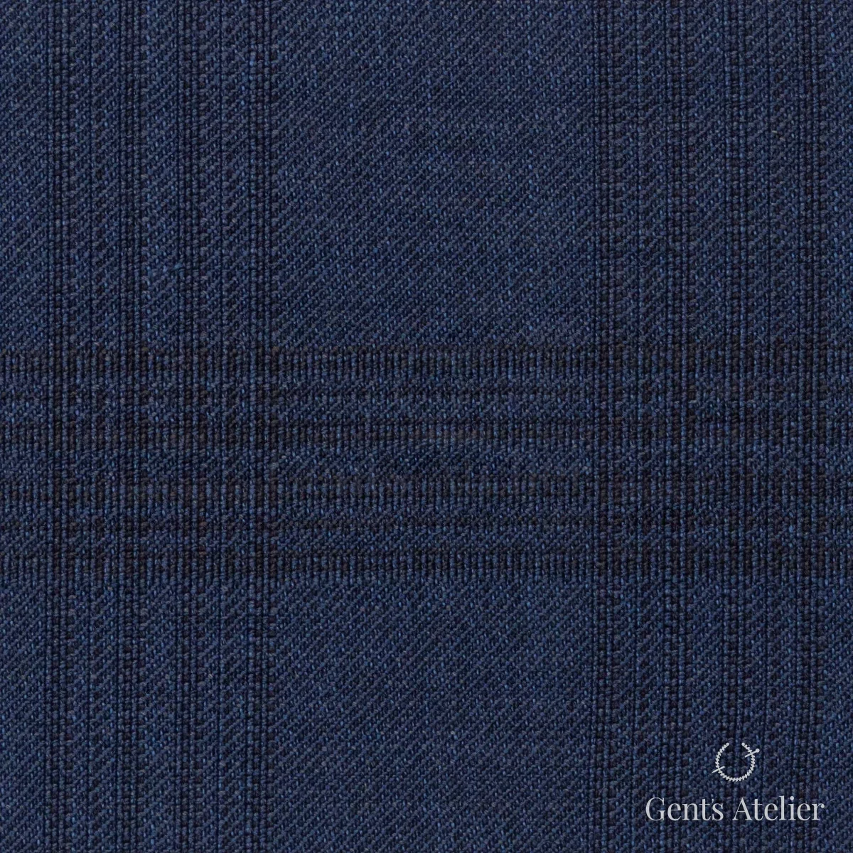 Костюмная ткань Marzoni 609 - 880 / 1000 — Синий / Чёрный, меланж, 100% шерсть