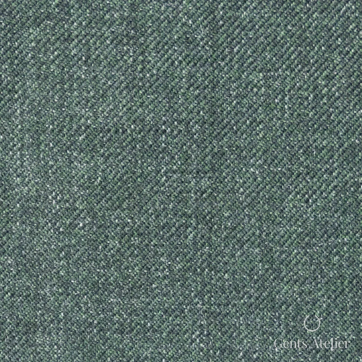 Костюмная ткань Marzoni 611 - 517 / 1300 — Зелёный, меланж, 100% Silk