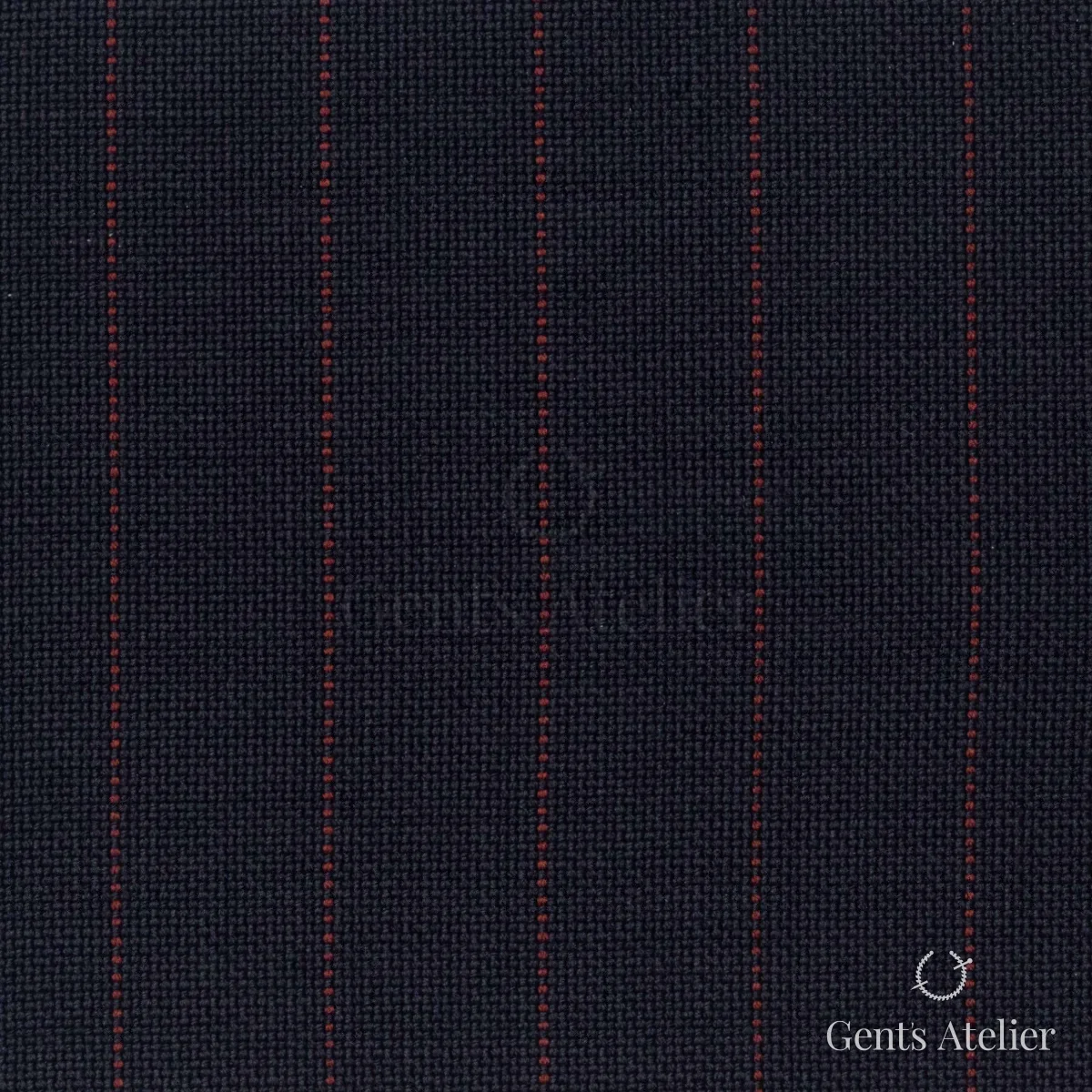 Костюмная ткань Marzoni 621 - 061 / 900 — Тёмно-синий / Красный, в полоску, 100% шерсть