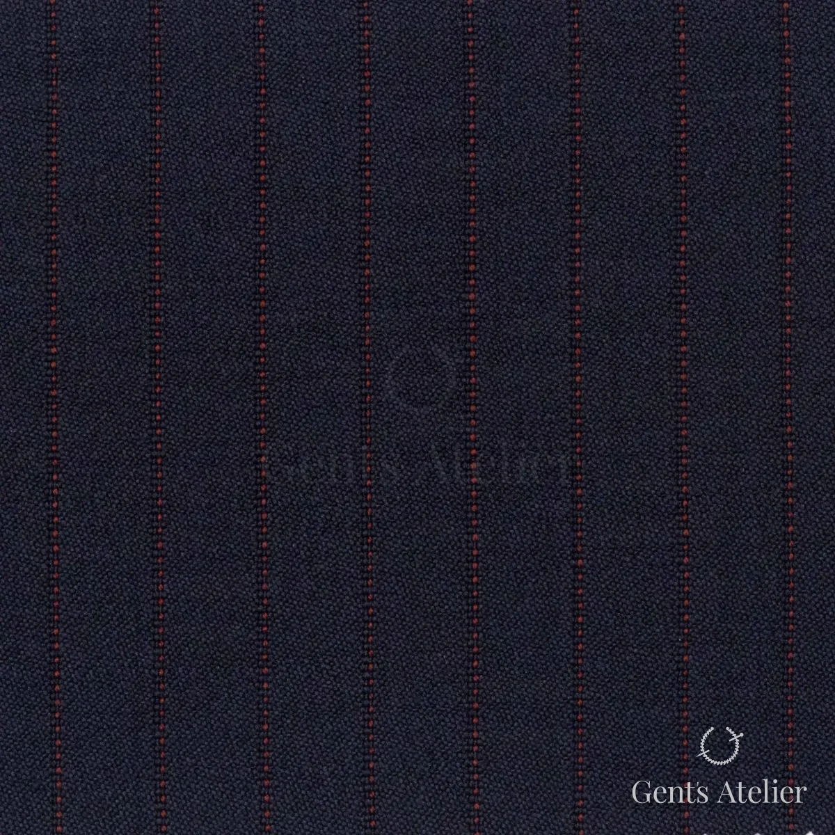 Костюмная ткань Marzoni 621 - 147 / 900 — Тёмно-синий / Красный, в полоску, 100% шерсть