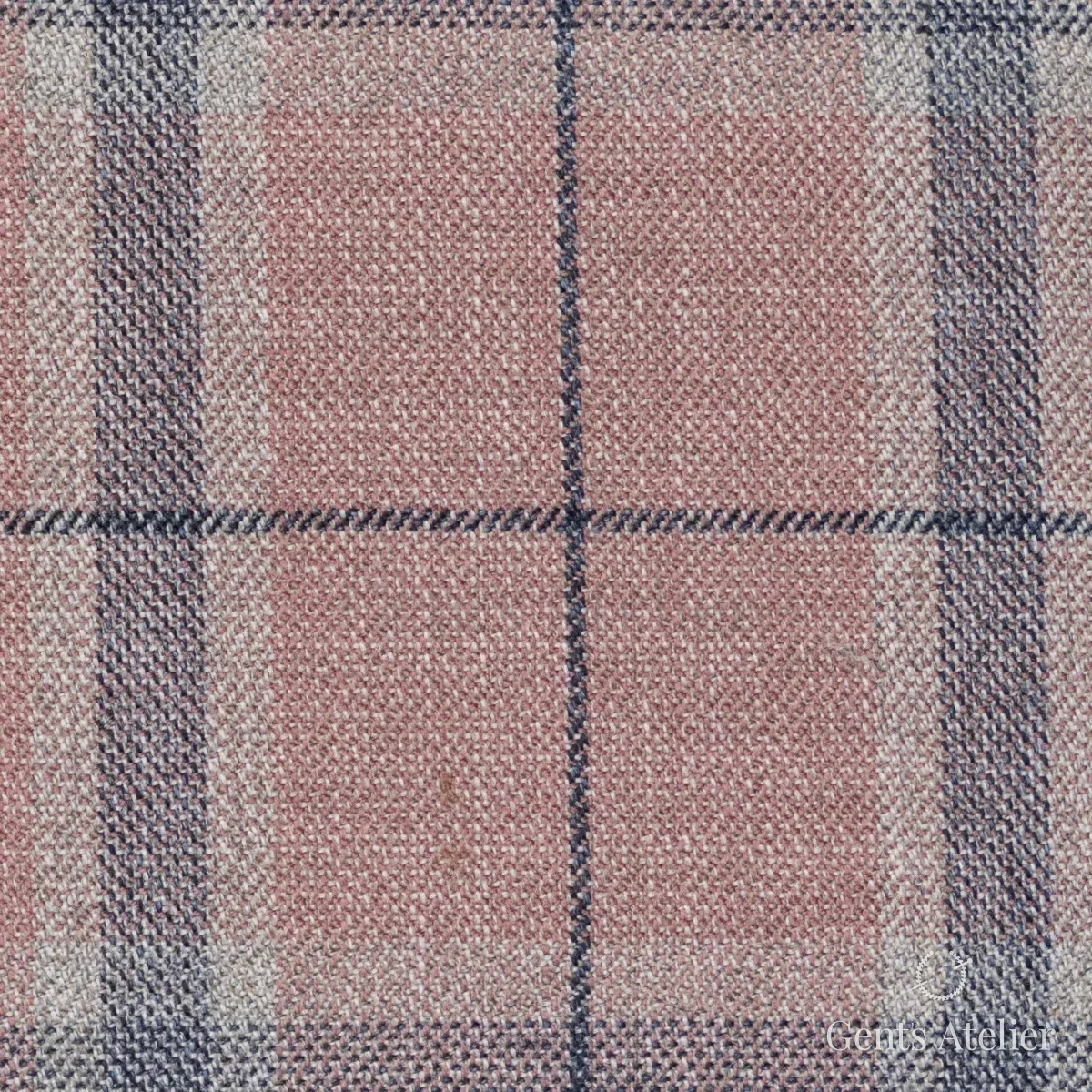 Костюмная ткань Marzoni 651 - 842 / 1200 — Розовый / Угольный, виндоупейн, 100% шерсть