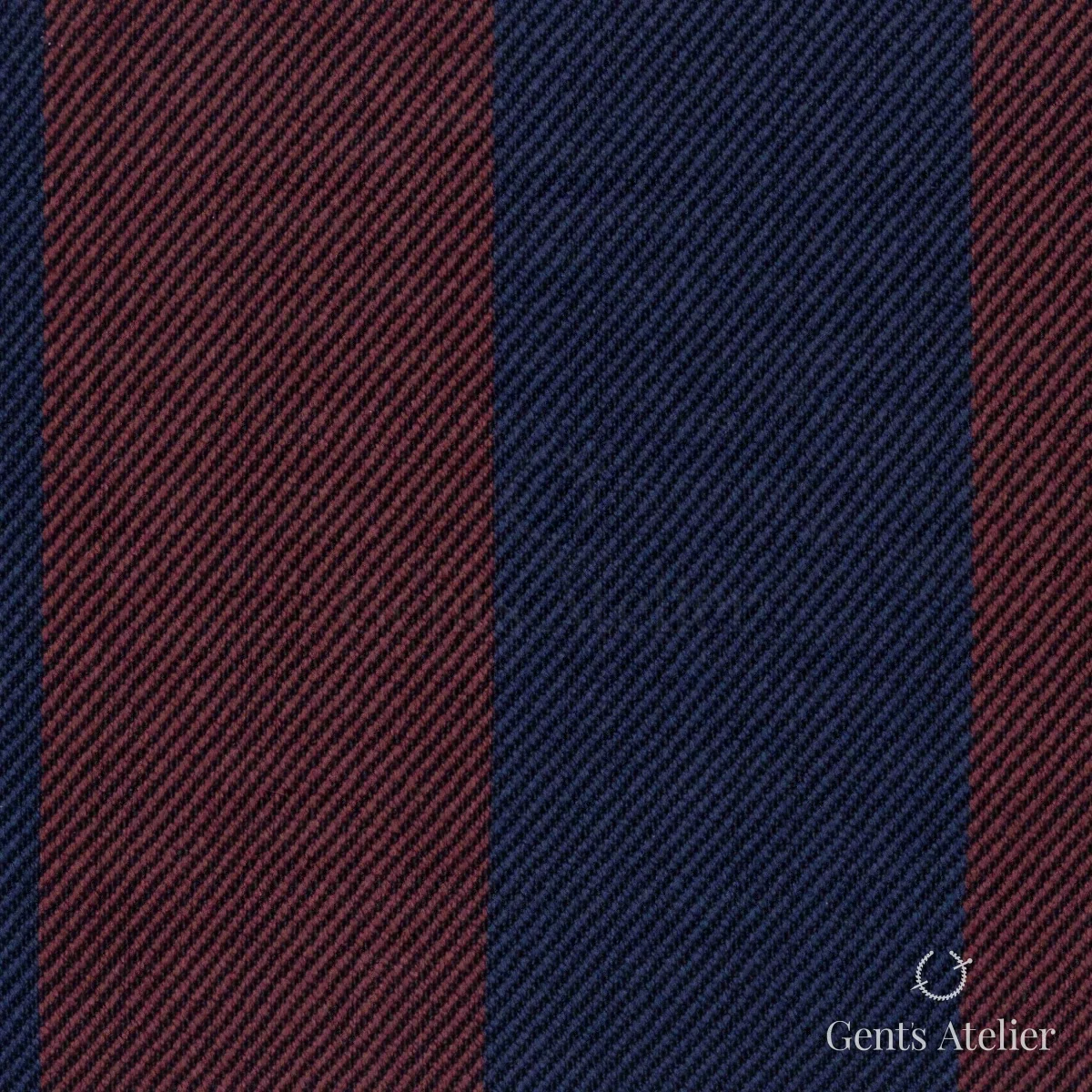 Костюмная ткань Marzoni 653 - 421 / 1000 — Красный / Тёмно-синий, в полоску, 100% шерсть