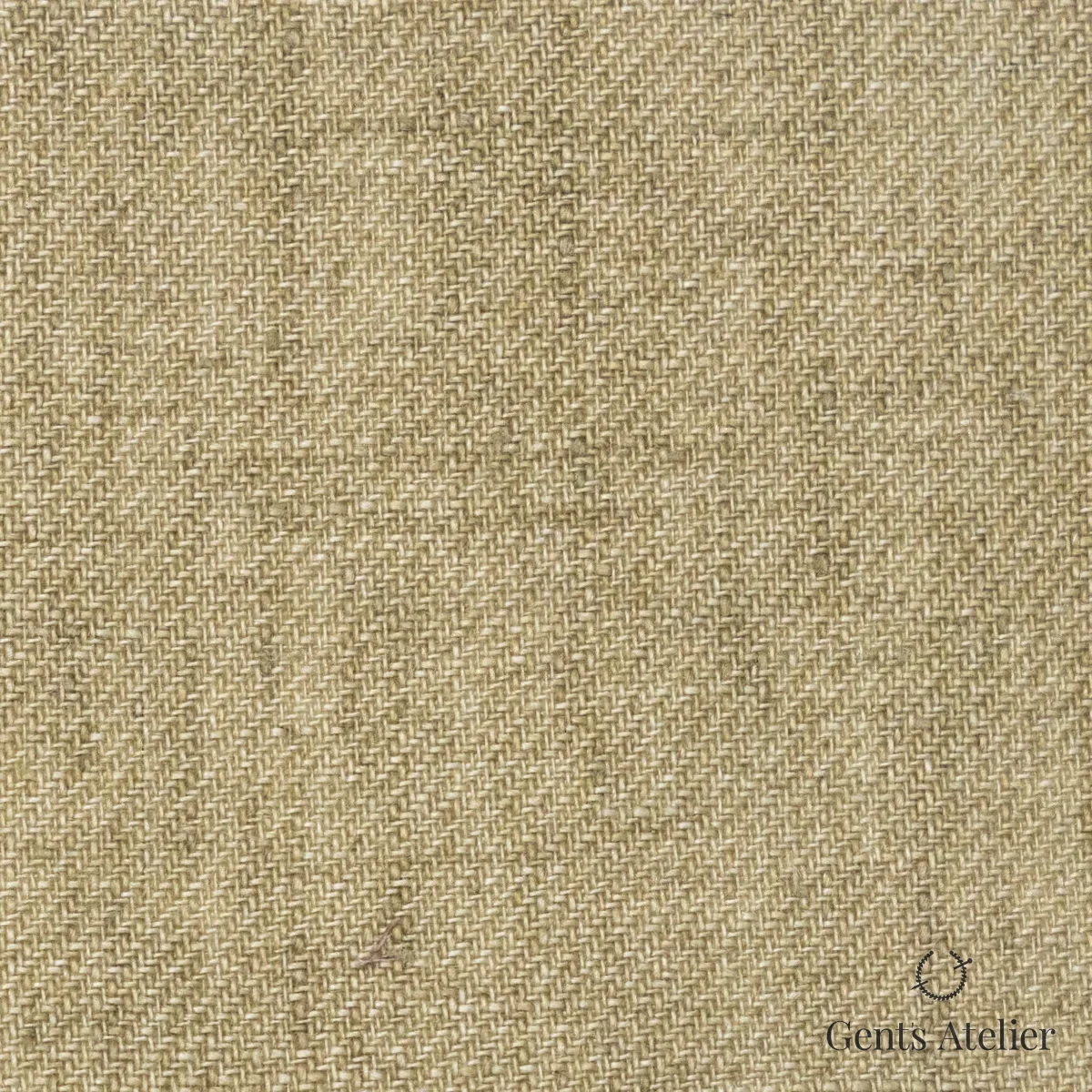 Костюмная ткань Marzoni 605 - 746 / 800 — Жёлто-зелёный, однотонная, 100% Linen