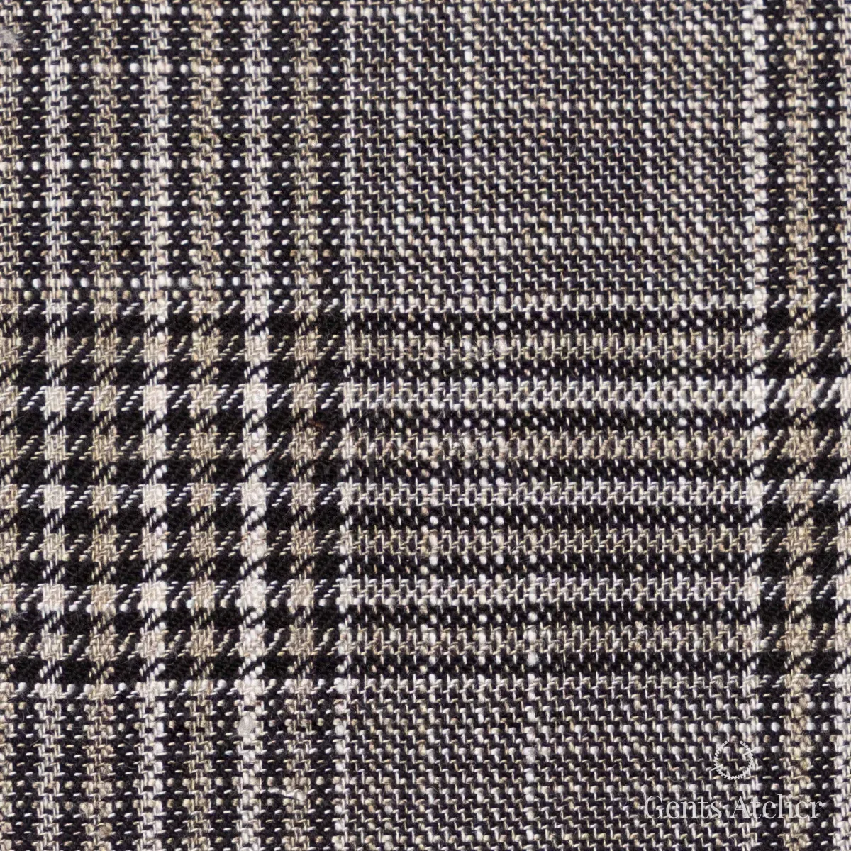 Костюмная ткань Marzoni 606 - 244 / 900 — Бежевый / Оливковый, в клетку, 57% Viscose, 42% шерсть, 1% Lycra