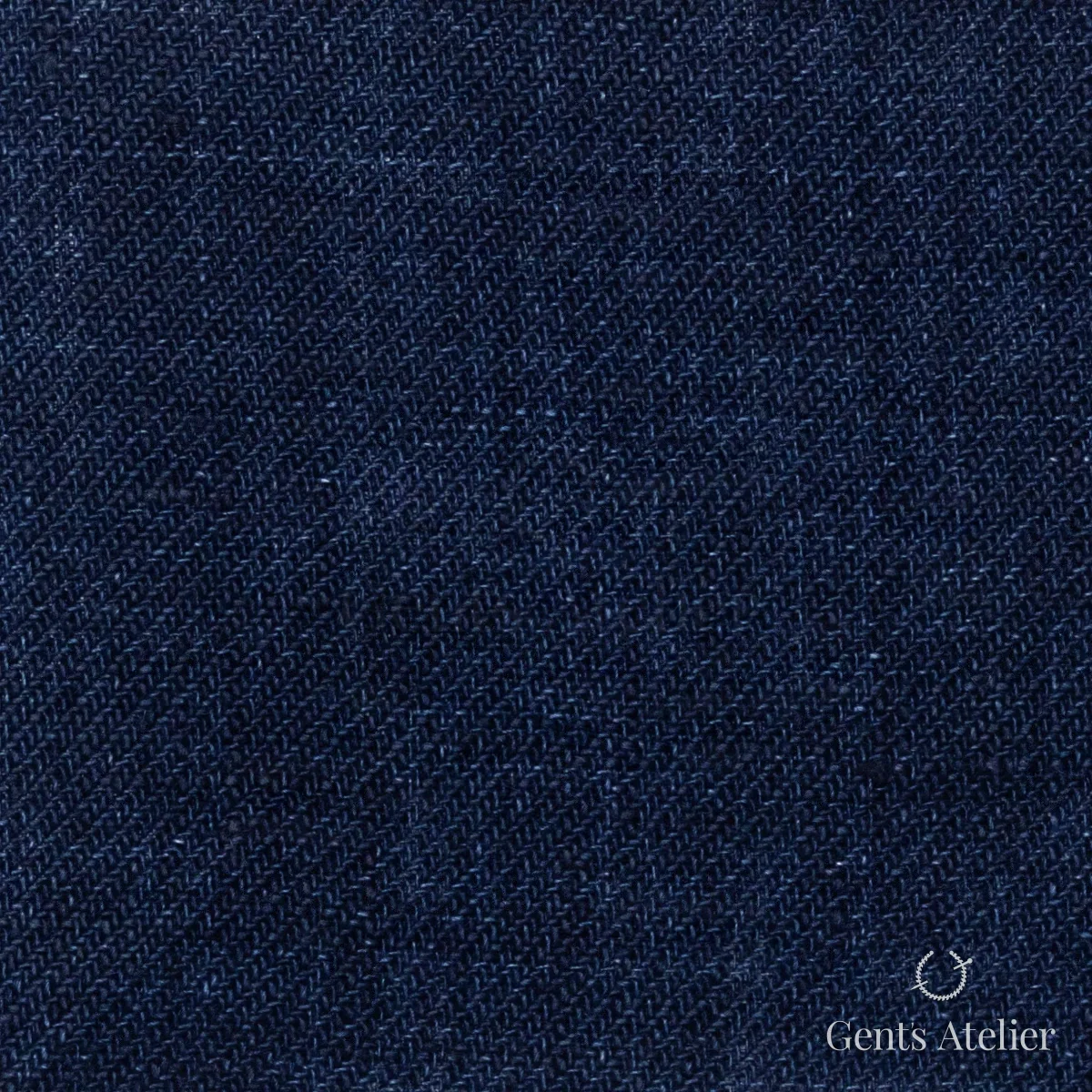 Костюмная ткань Marzoni 613 - 013 / 800 — Тёмно-синий, однотонная, 100% Linen