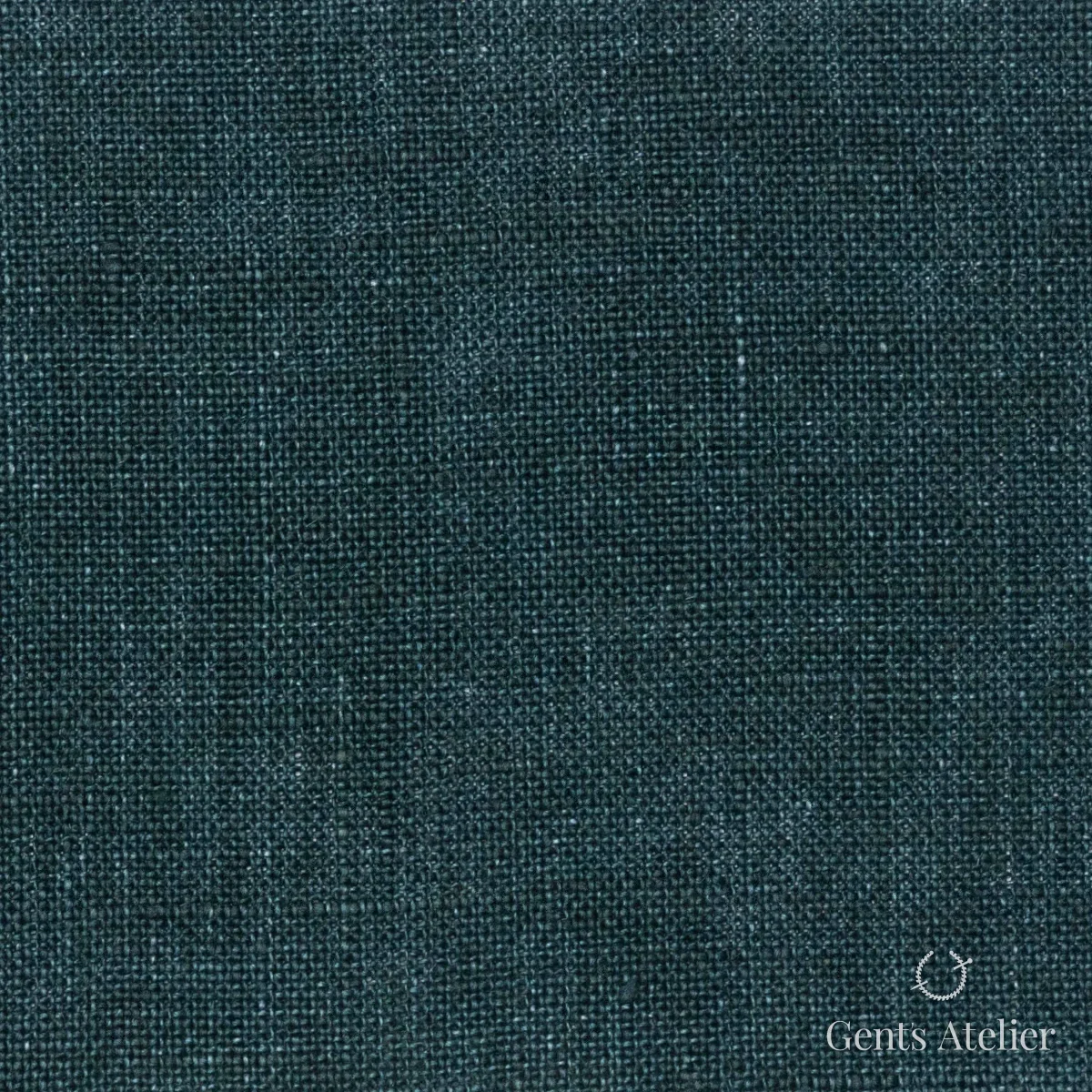 Костюмная ткань Marzoni 613 - 527 / 900 — Тёмно-зелёный, однотонная, 100% Linen