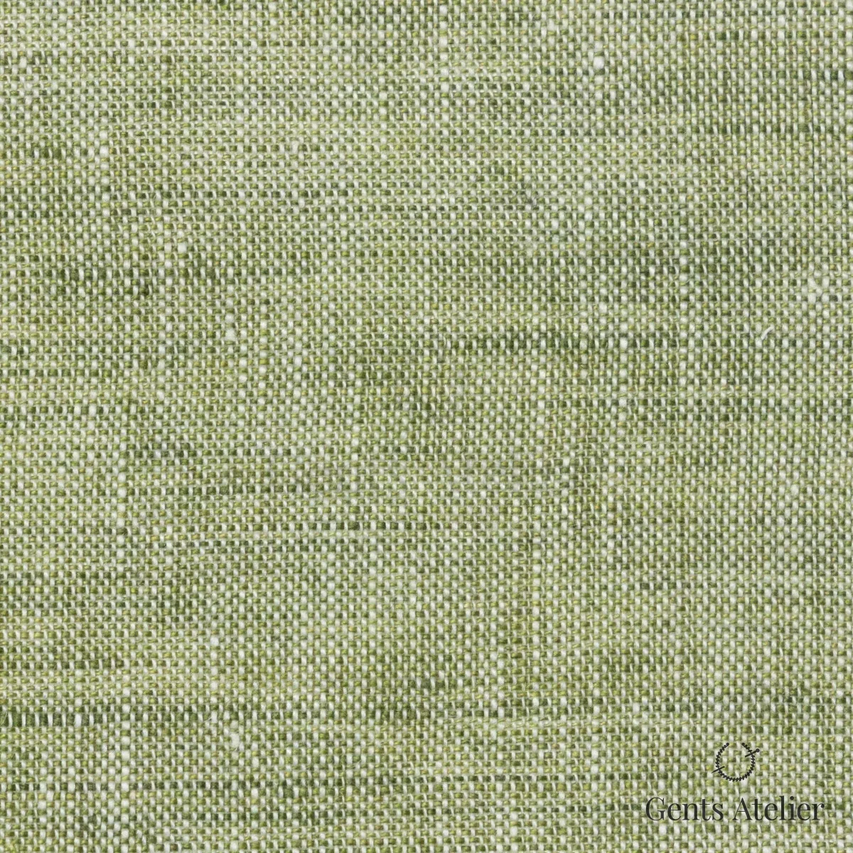 Костюмная ткань Marzoni 613 - 528 / 900 — Тёмно-зелёный, меланж, 100% Linen
