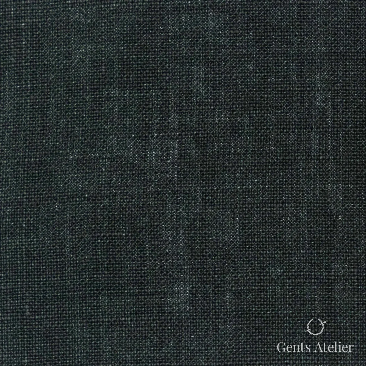 Костюмная ткань Marzoni 613 - 537 / 900 — Оливковый, однотонная, 100% Linen