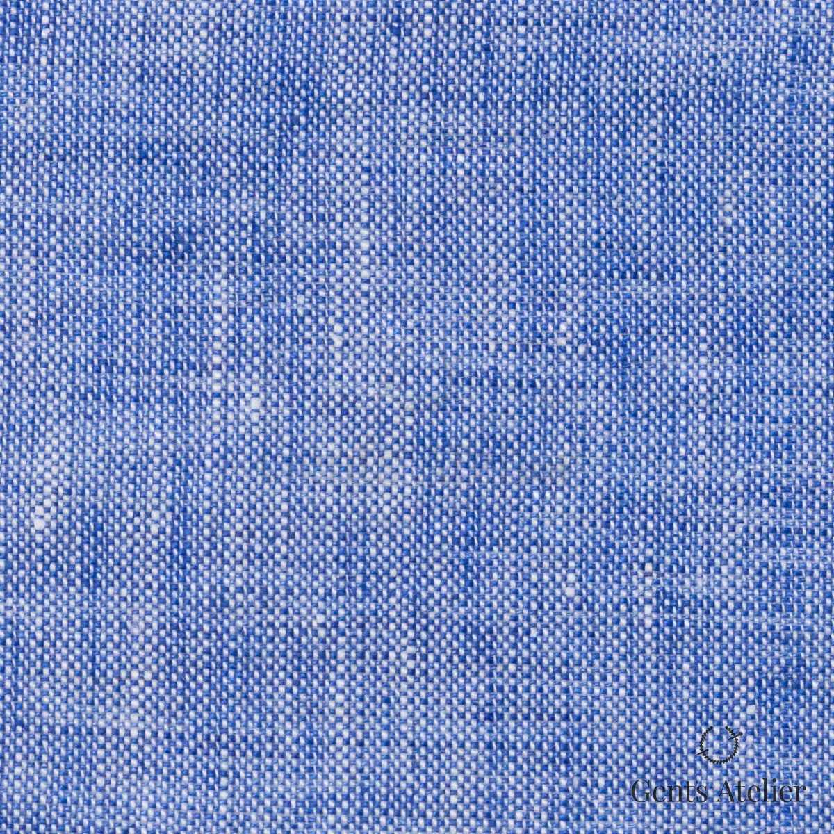 Костюмная ткань Marzoni 613 - 538 / 900 — Синий, однотонная, 100% Linen