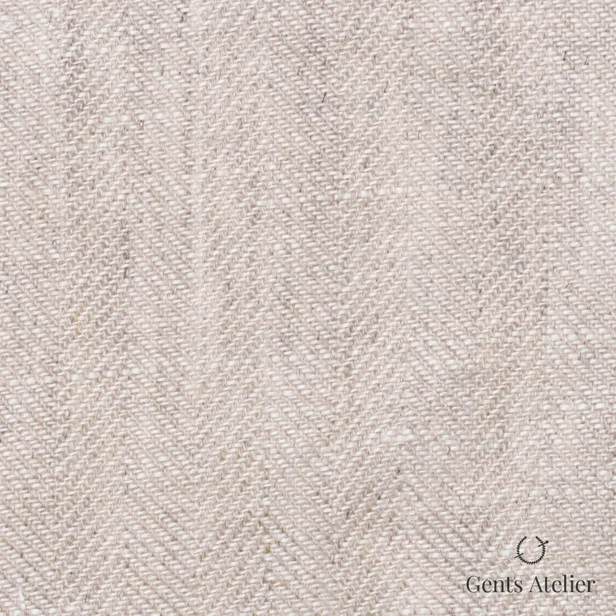 Костюмная ткань Marzoni 613 - 548 / 900 — Бежевый, ёлочка, 100% Linen
