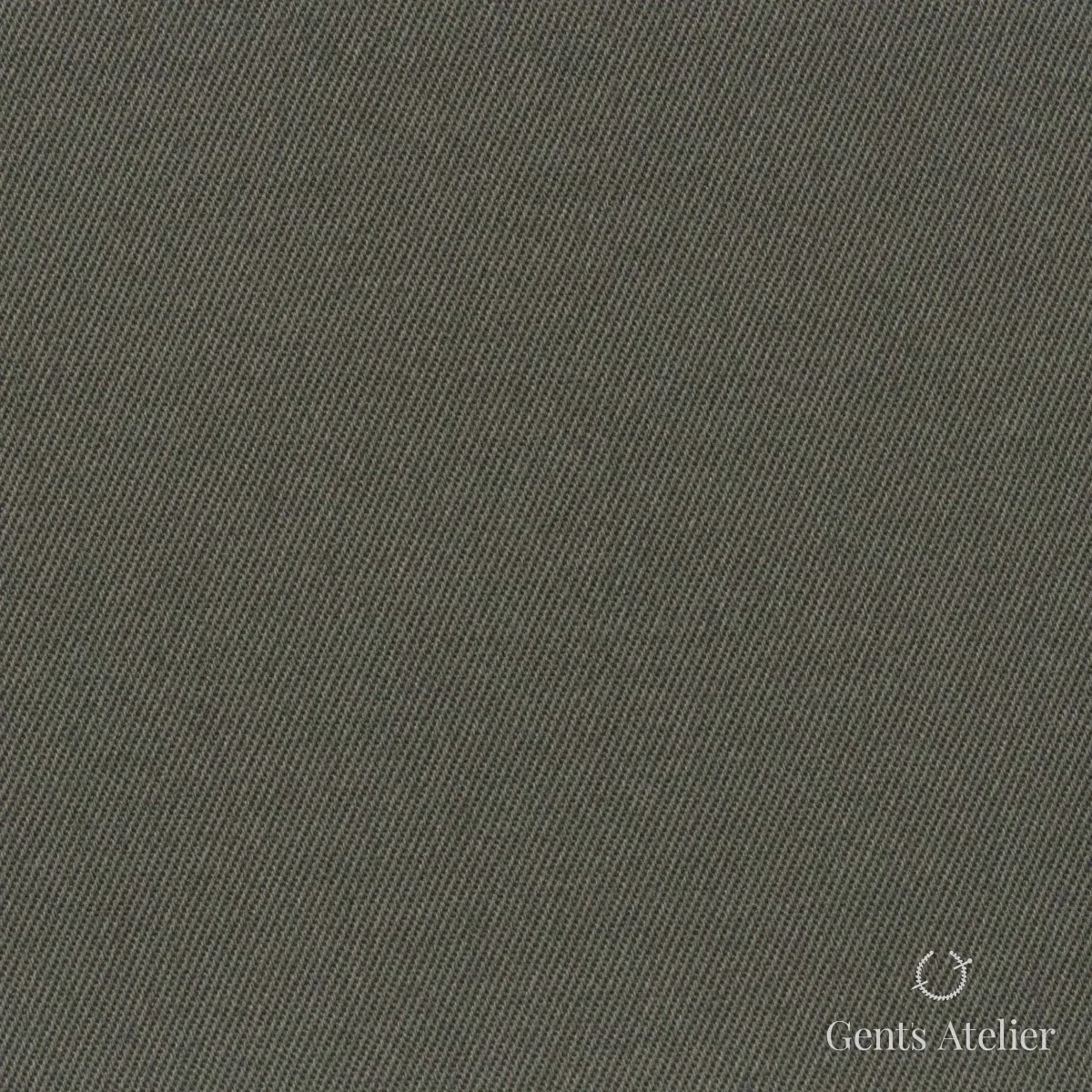 Костюмная ткань Marzoni 614 - 514 / 600 — Оливковый, однотонная, 97% Supima Cotton, 3% Lycra