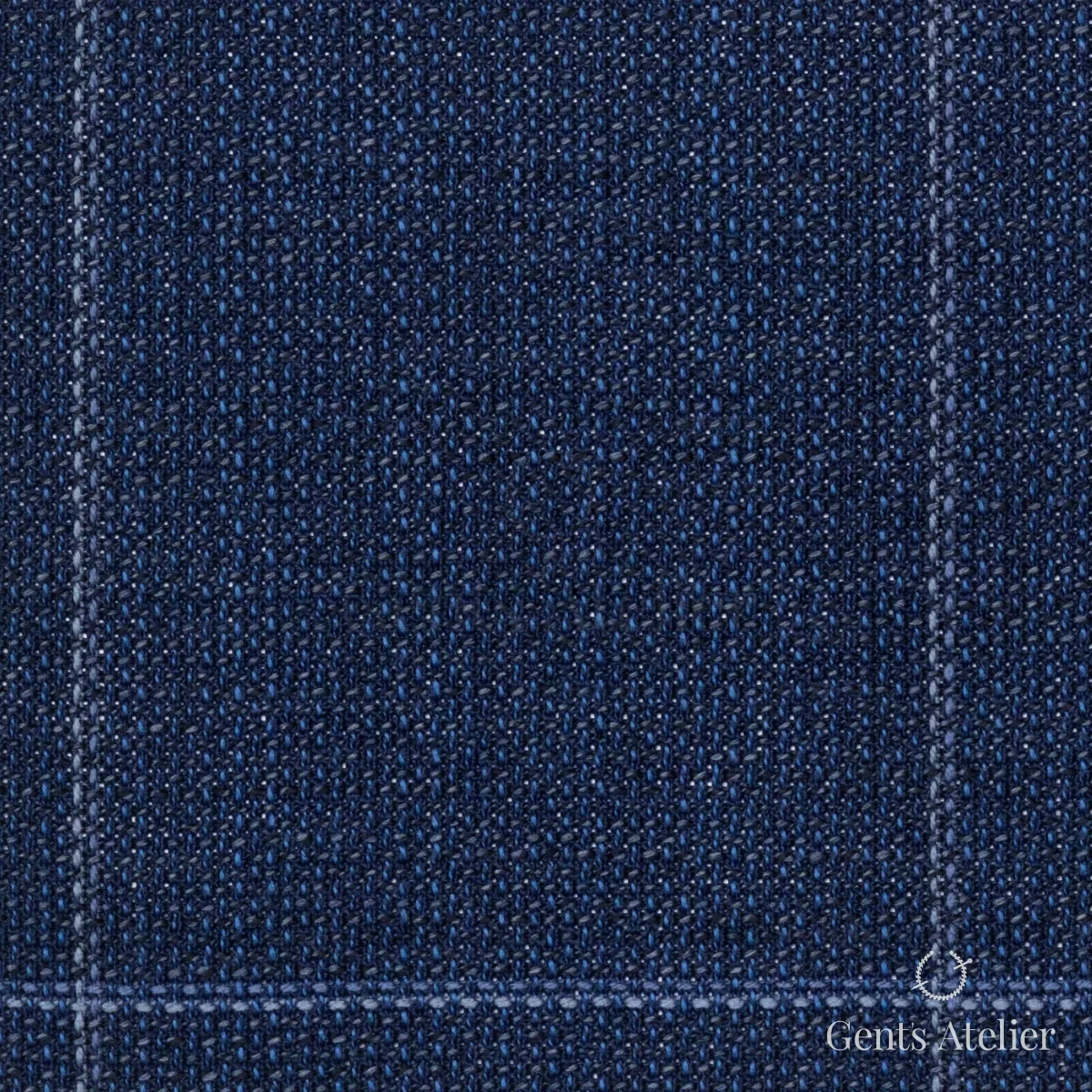Костюмная ткань Marzoni 631 - 066 / 900 — Синий / Белый, в полоску, 100% шерсть