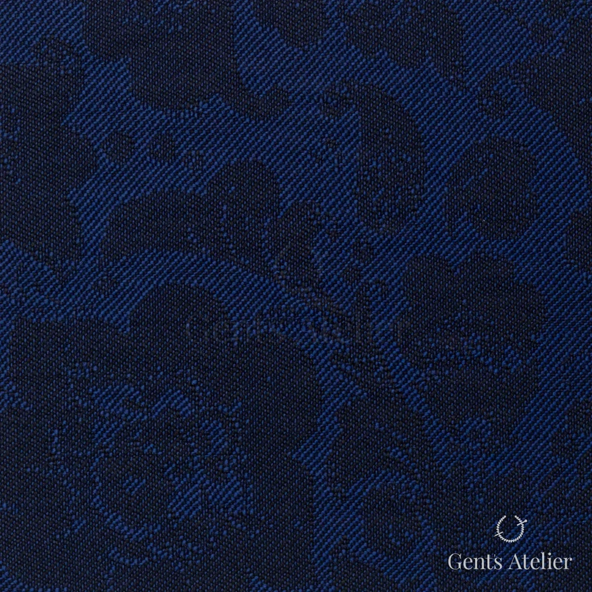 Костюмная ткань Marzoni 609 - 436 / 1000 — Синий, жаккард, 100% шерсть