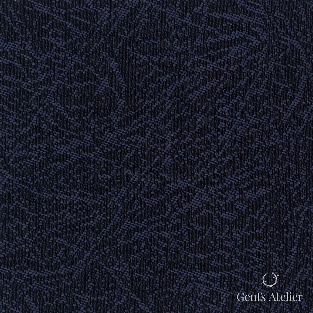 Костюмная ткань Marzoni 612 - 051 / 1100 — Тёмно-синий, жаккард, 51% шерсть, 49% Viscose