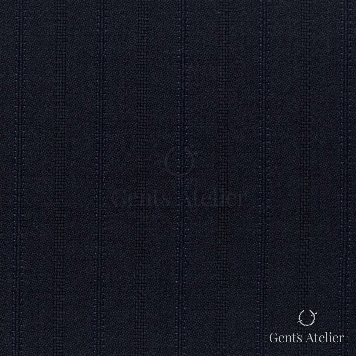 Костюмная ткань Marzoni 651 - 828 / 1200 — Тёмно-синий / Синий, в полоску, 100% шерсть