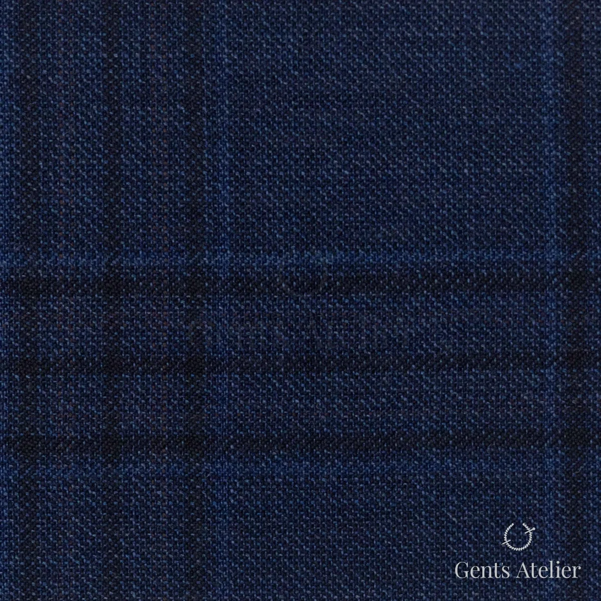Костюмная ткань Marzoni 600 - 564 / 1000 — Синий / Тёмно-синий, виндоупейн, 100% шерсть