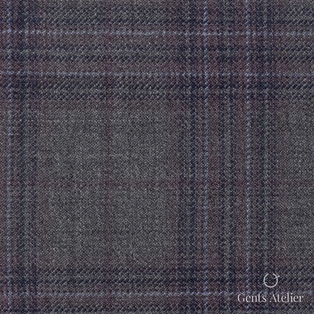 Костюмная ткань Marzoni 600 - 571 / 1000 — Серый / Розовый, виндоупейн, 100% шерсть