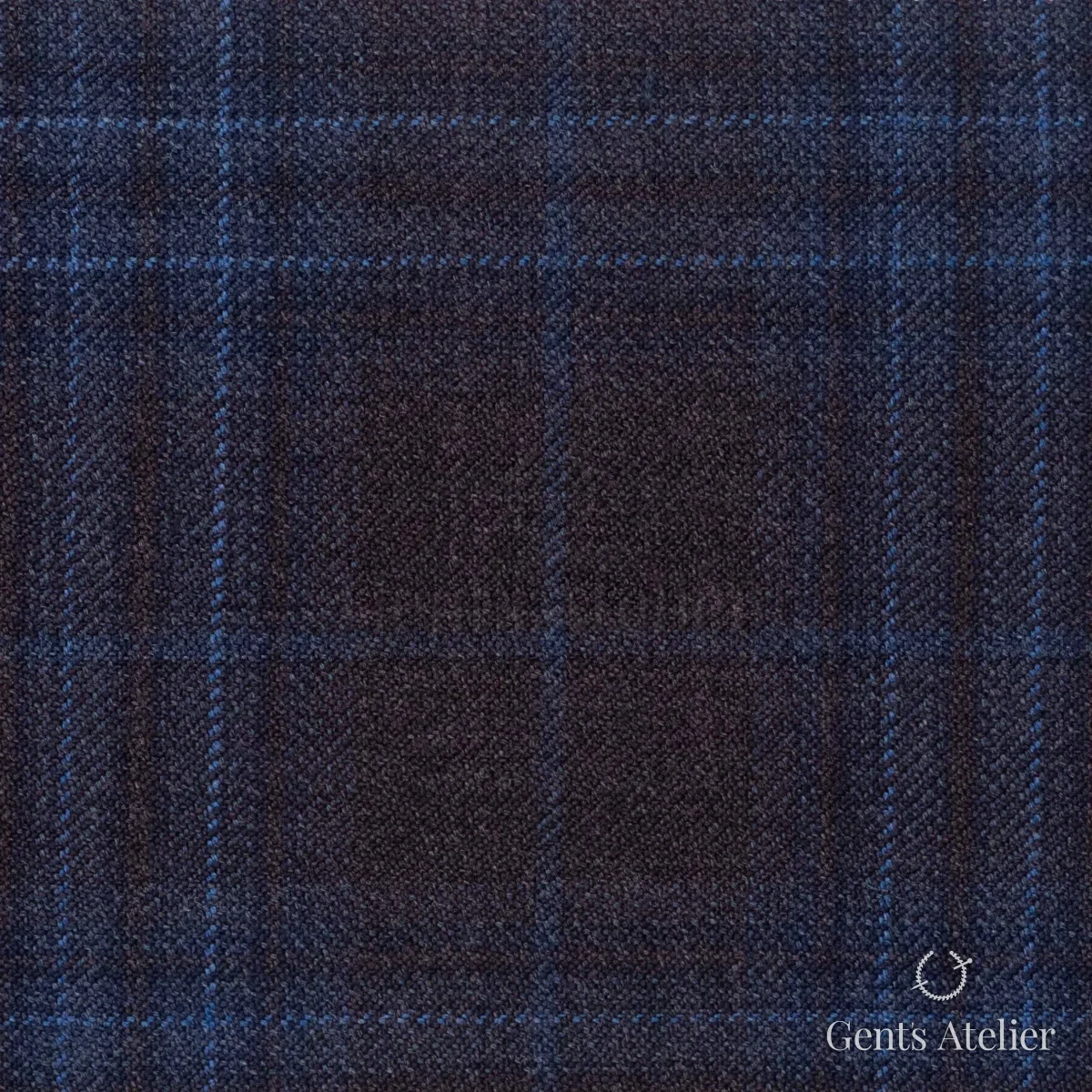 Костюмная ткань Marzoni 600 - 572 / 1000 — Бордовый / Синий, виндоупейн, 100% шерсть