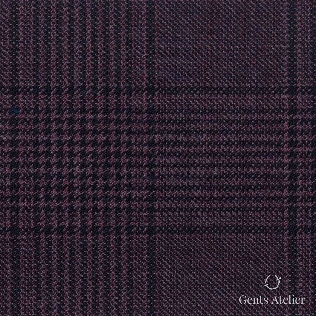 Костюмная ткань Marzoni 600 - 589 / 1000 — Бордовый / Чёрный, в клетку, 100% шерсть