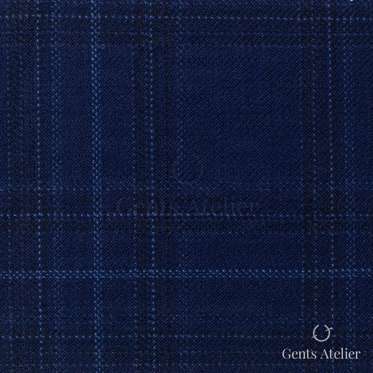 Костюмная ткань Marzoni 600 - 594 / 1000 — Синий / Голубой, виндоупейн, 100% шерсть