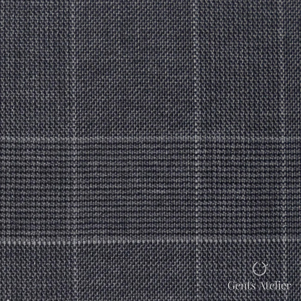 Костюмная ткань Marzoni 600 - 658 / 900 — Графит / Серый, виндоупейн, 100% шерсть