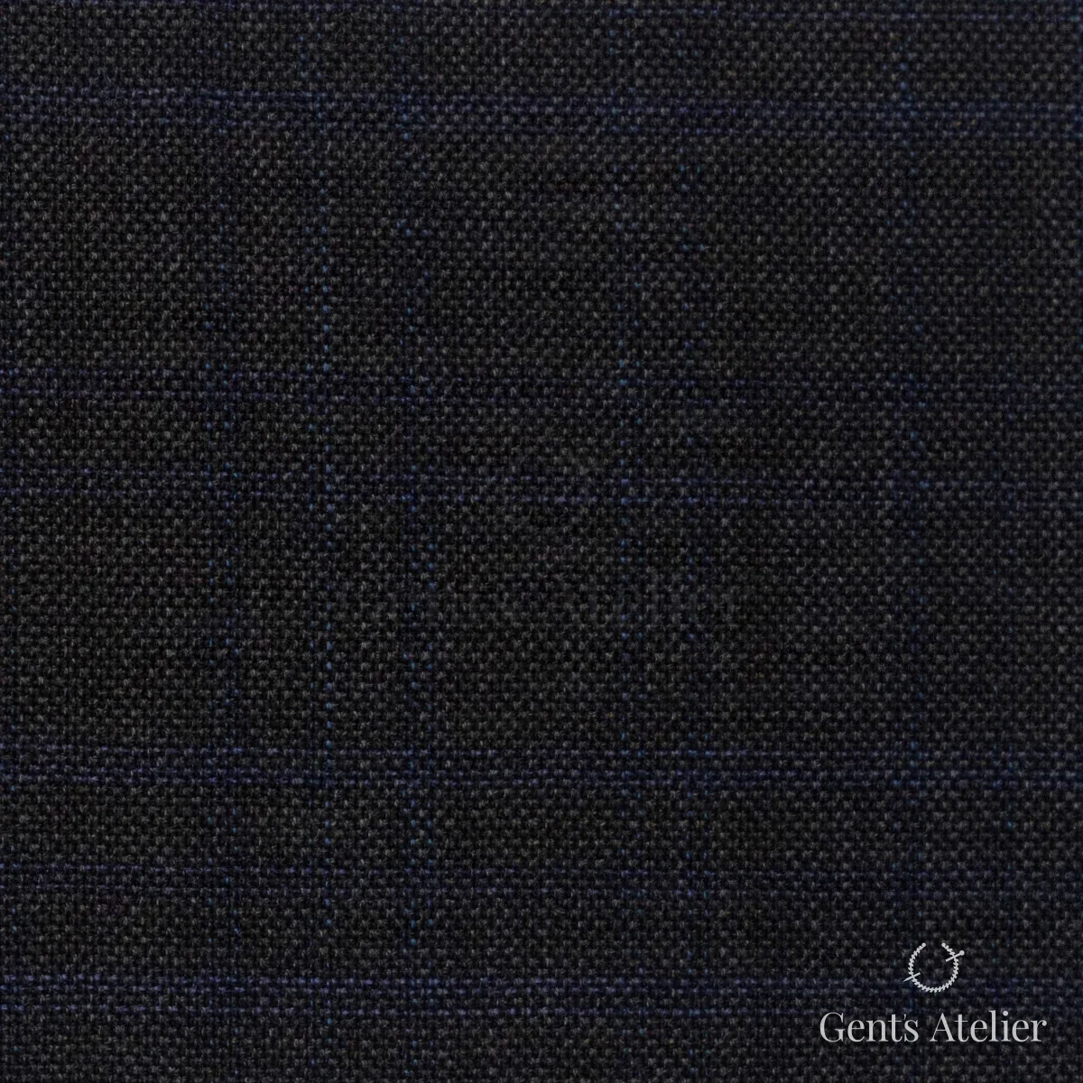 Костюмная ткань Marzoni 607 - 621 / 900 — Угольный / Синий, виндоупейн, 100% шерсть