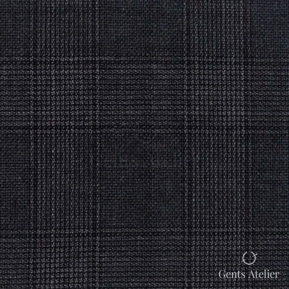 Костюмная ткань Marzoni 607 - 628 / 900 — Угольный / Серый, виндоупейн, 100% шерсть