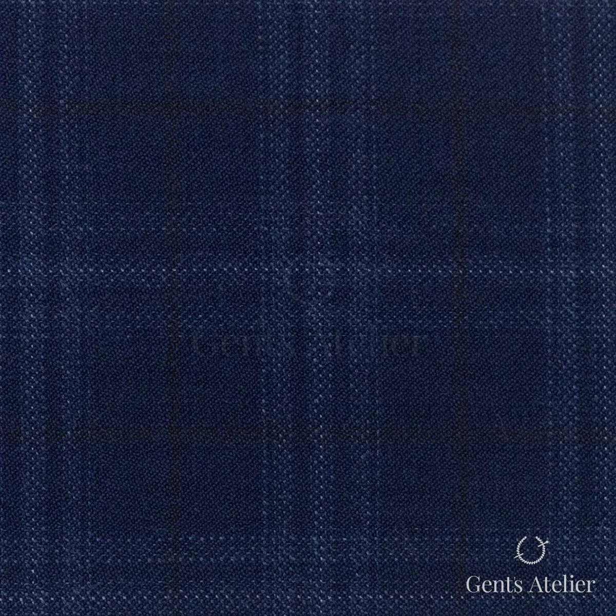 Костюмная ткань Marzoni 607 - 847 / 1000 — Синий, виндоупейн, 100% шерсть