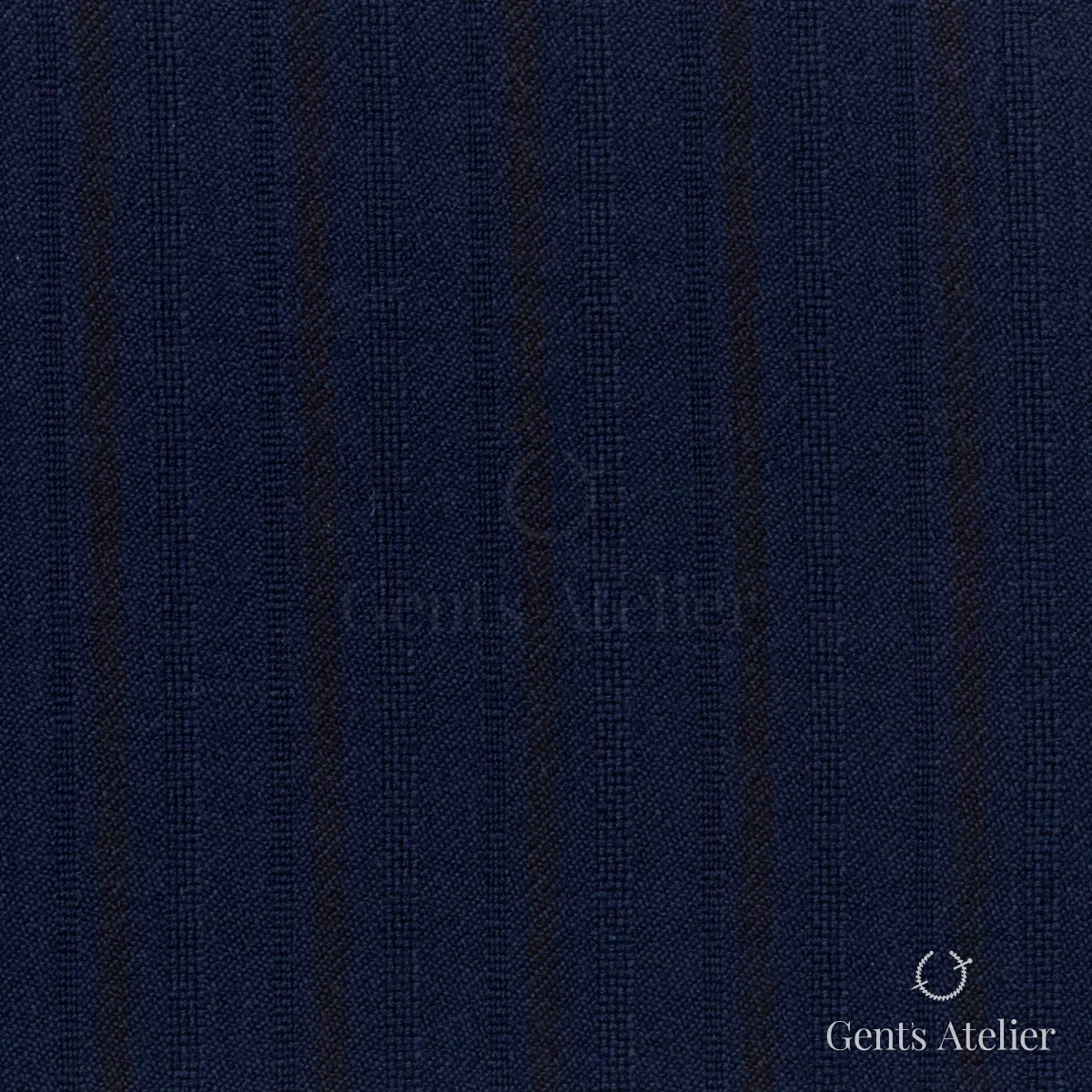 Костюмная ткань Marzoni 607 - 855 / 1000 — Синий / Коричневый, в полоску, 100% шерсть