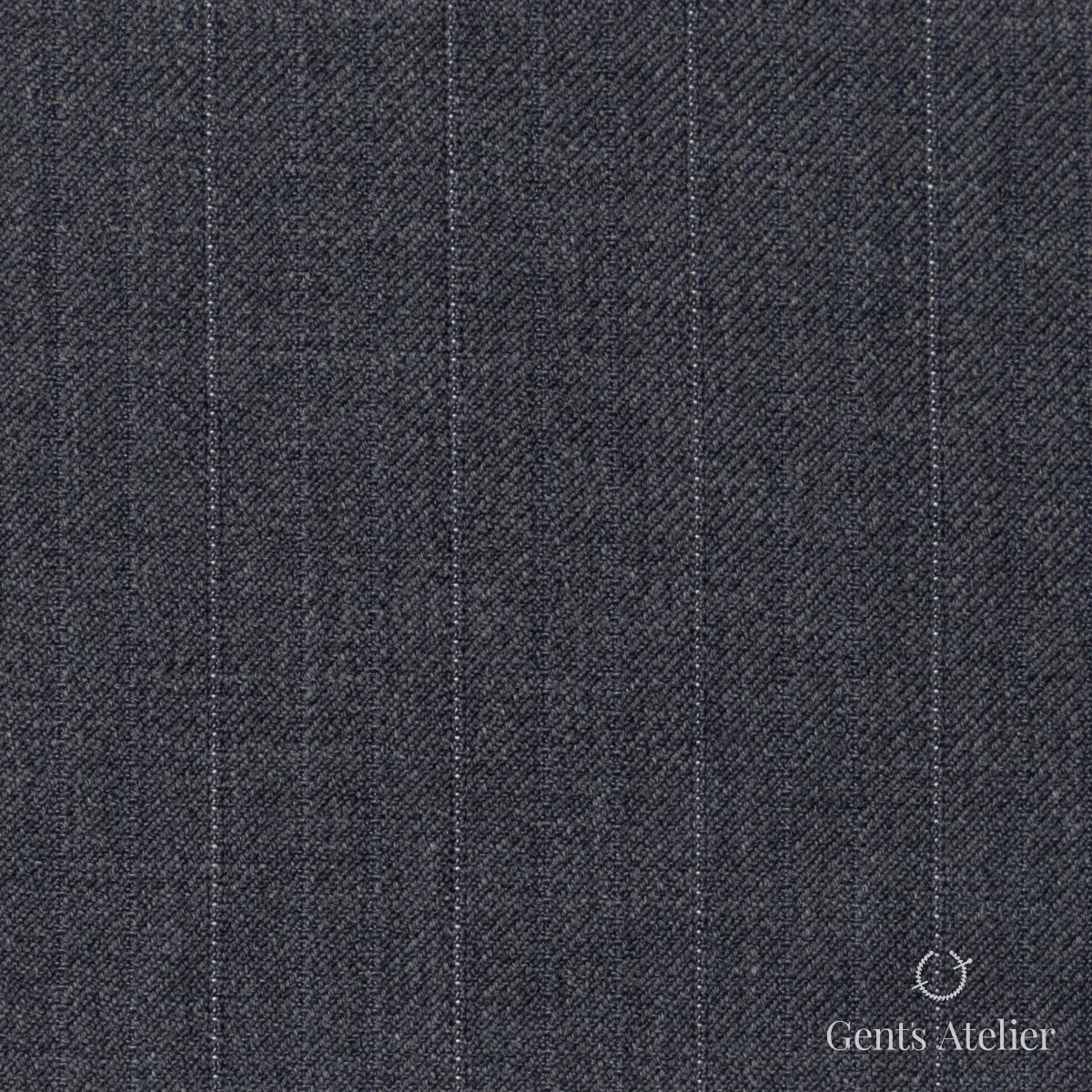Костюмная ткань Marzoni 607 - 872 / 1000 — Серый / Белый, в полоску, 100% шерсть