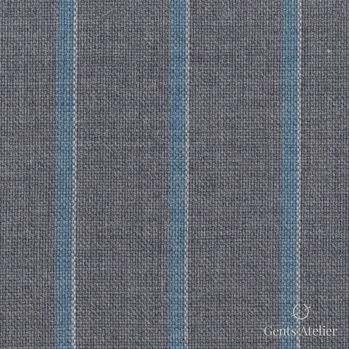 Костюмная ткань Marzoni 607 - 876 / 1000 — Светло-серый / Мятный, в полоску, 100% шерсть