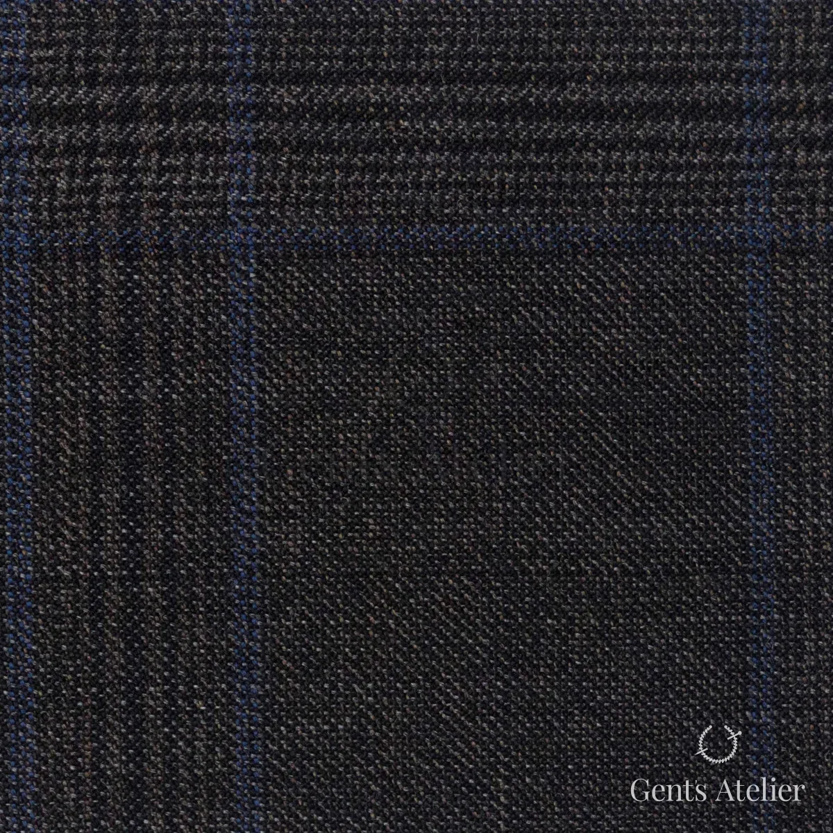 Костюмная ткань Marzoni 621 - 085 / 900 — Коричневый / Синий, виндоупейн, 100% шерсть