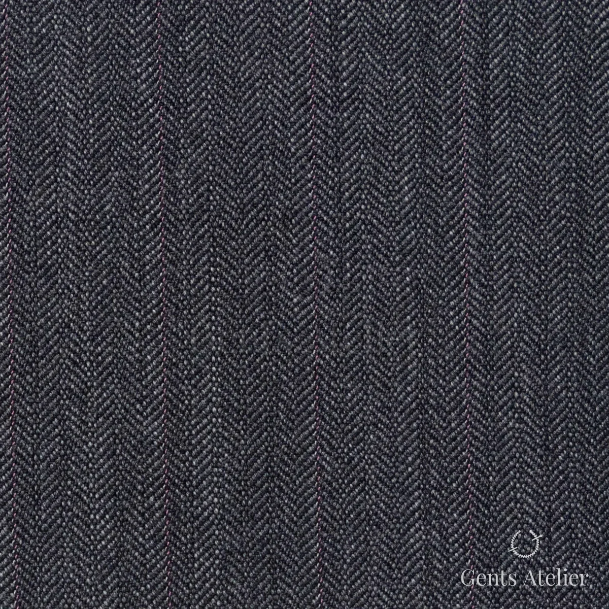 Костюмная ткань Marzoni 621 - 125 / 900 — Тёмно-синий / Синий, ёлочка, 100% шерсть