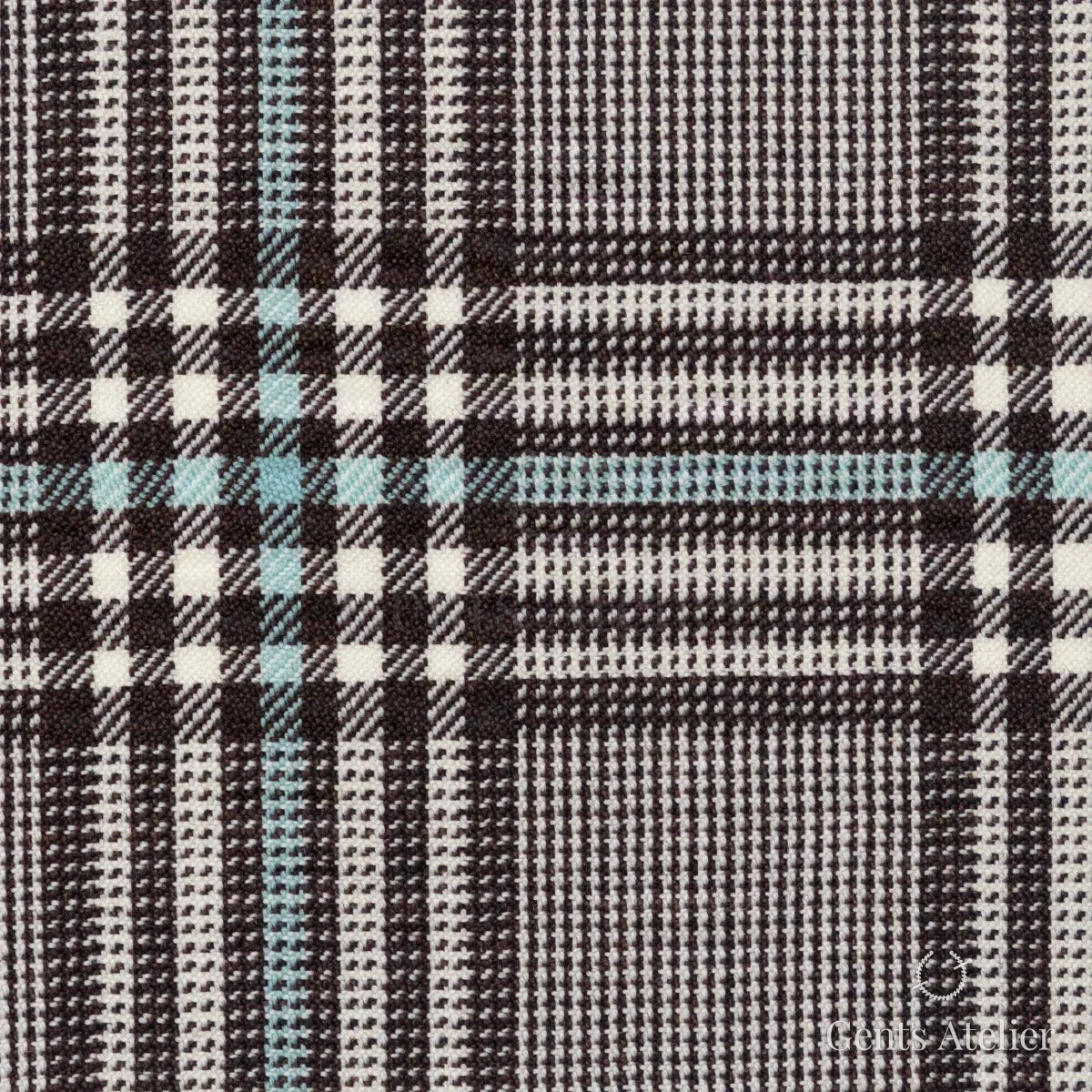 Костюмная ткань Marzoni 651 - 734 / 1200 — Коричневый / Зелёный, в клетку, 100% шерсть