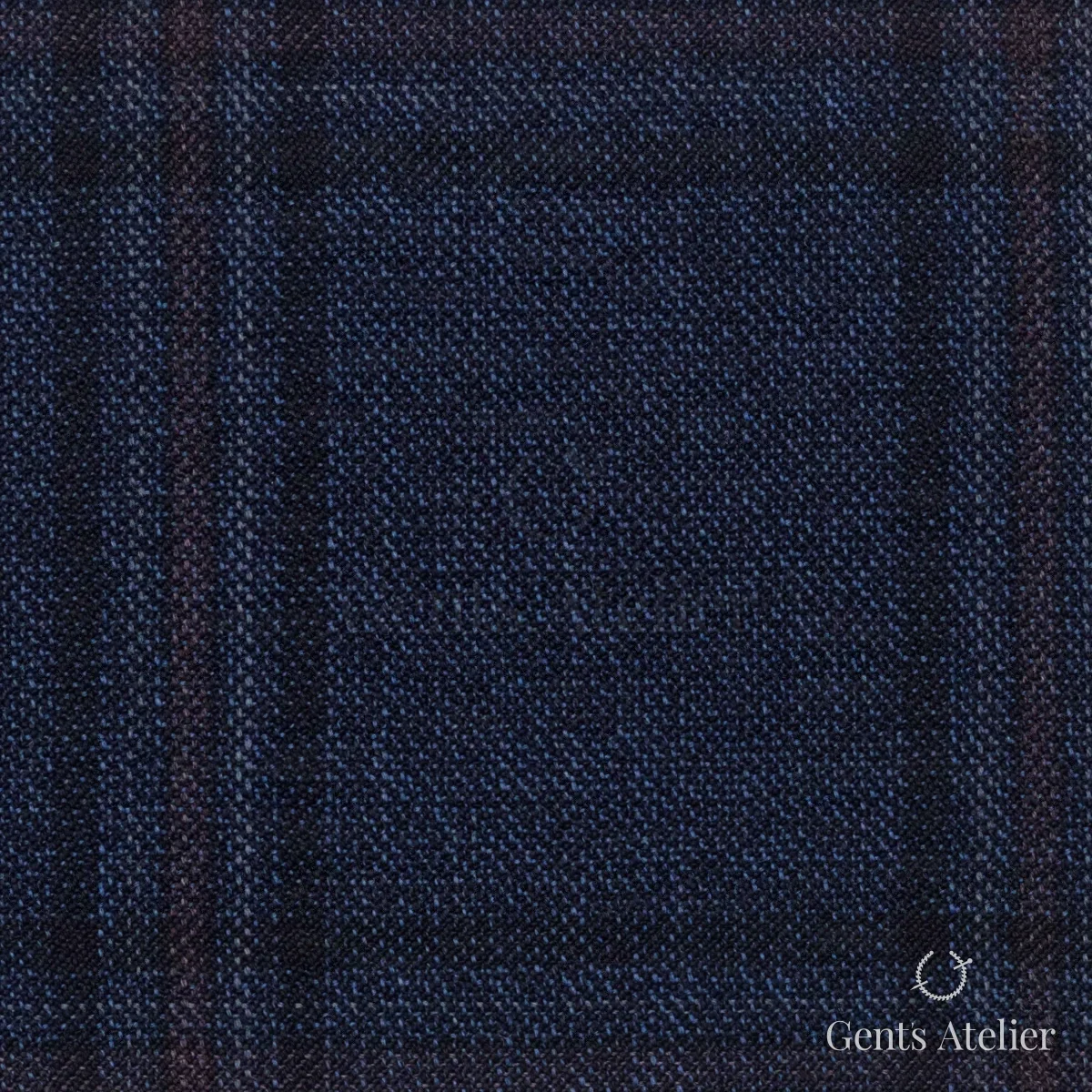 Костюмная ткань Marzoni 651 - 756 / 1200 — Синий / Коричневый, виндоупейн, 100% шерсть