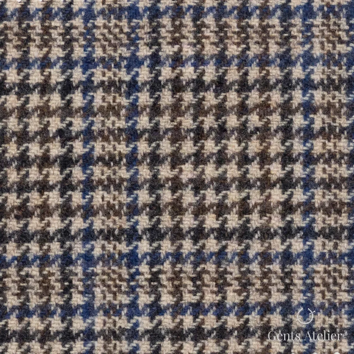Костюмная ткань Marzoni 601 - 982 / 1200 — Бежевый / Коричневый, гусиная лапка, 90% шерсть / 10% Cashmere