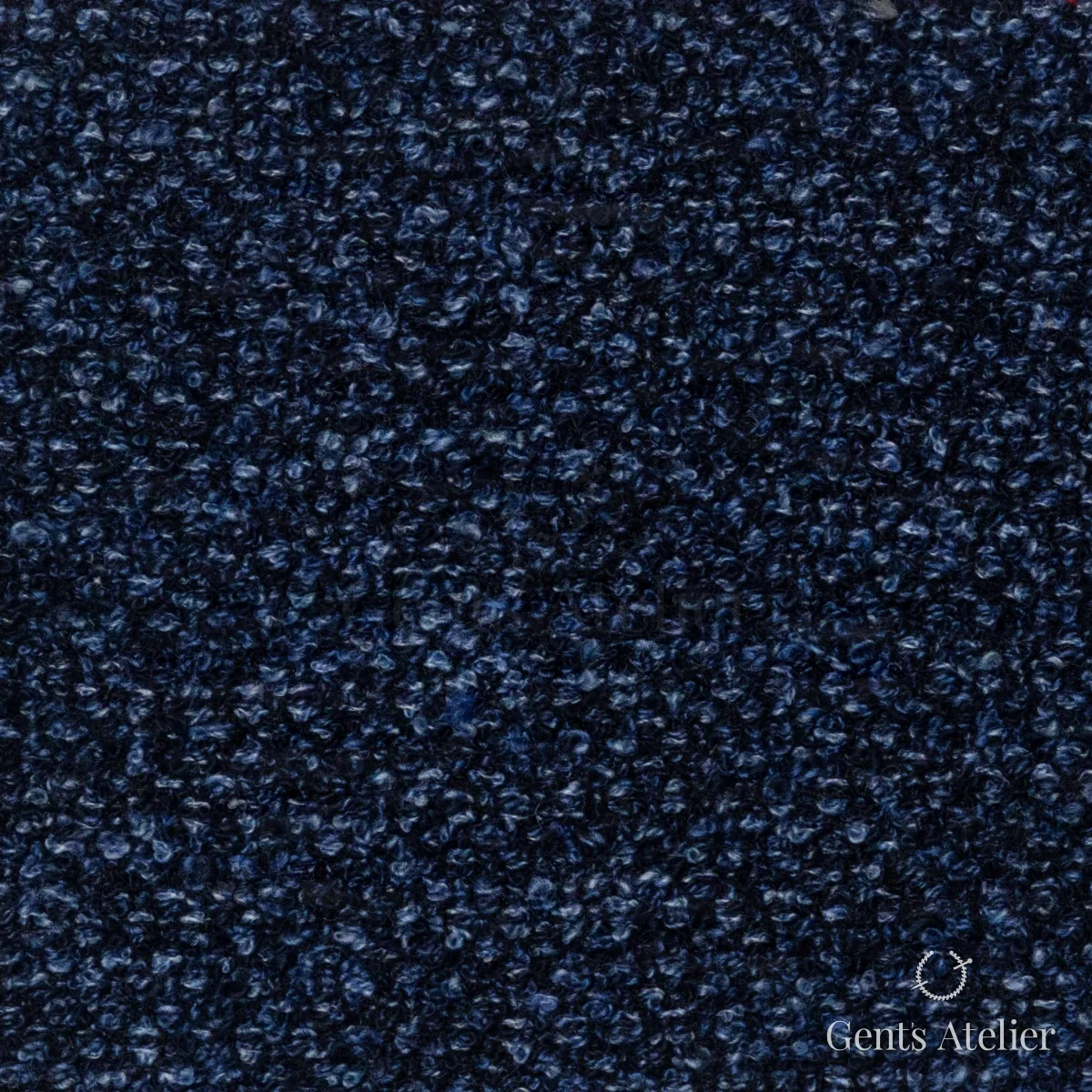 Костюмная ткань Marzoni 641 - 135 / 900 — Чёрный / Синий, меланж, 62% Cotton, 20.5% Nylon, 17% Mohair, 0.5% Elastane