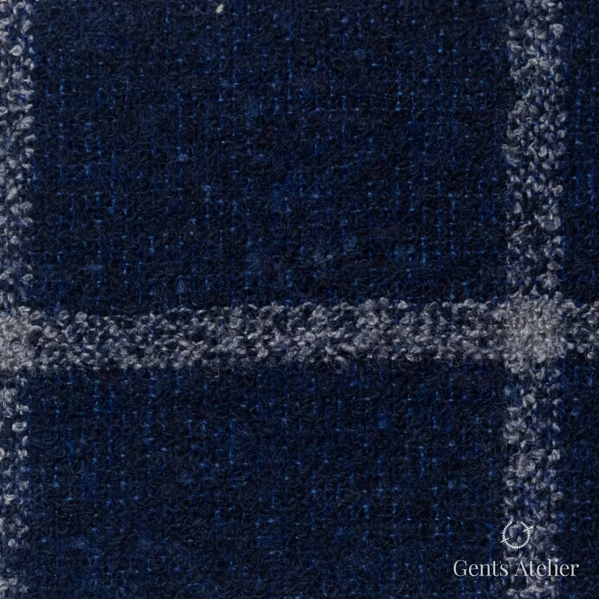 Костюмная ткань Marzoni 641 - 137 / 900 — Синий / Белый, виндоупейн, 45% шерсть, 41% Cotton, 14% Polyamide