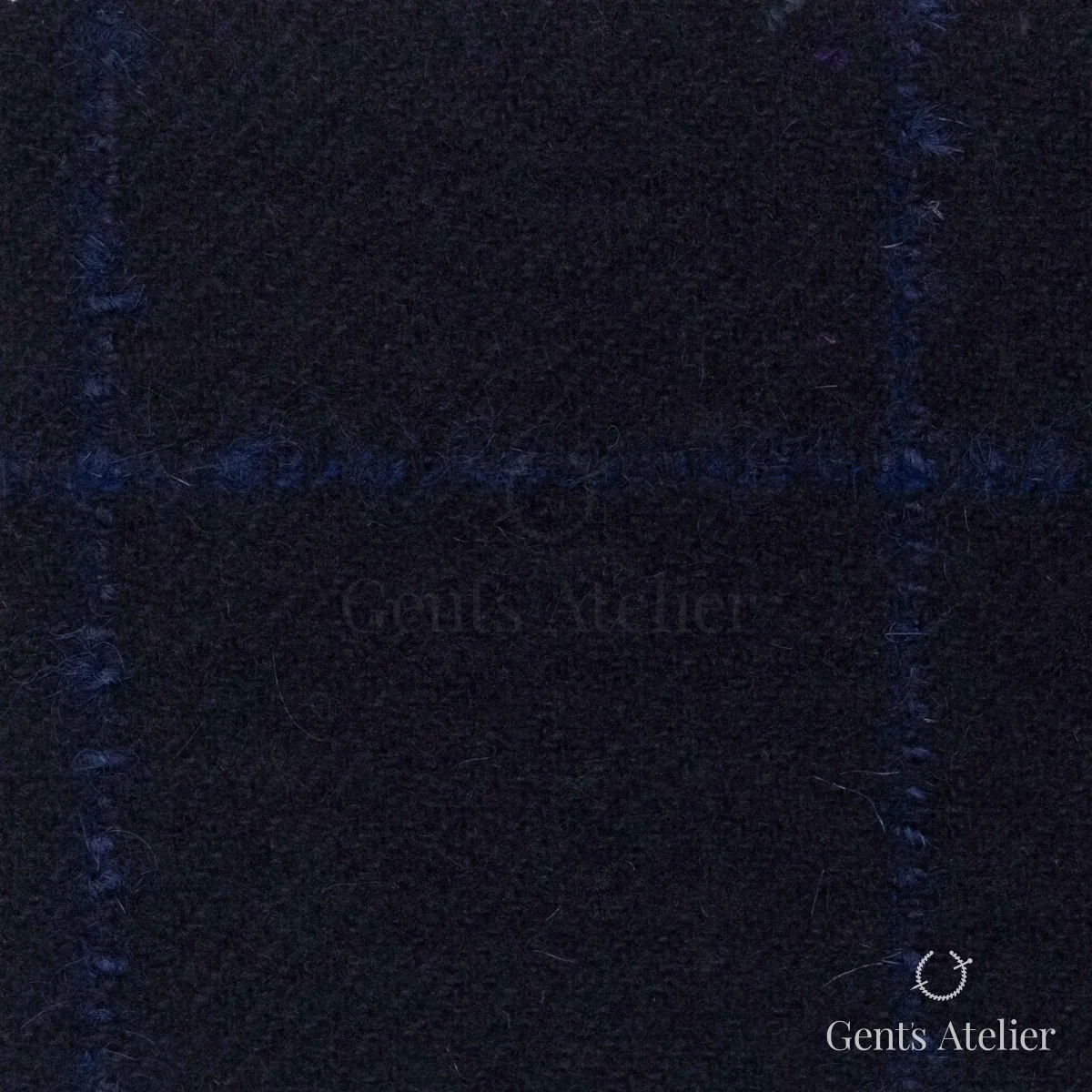 Костюмная ткань Marzoni 641 - 140 / 900 — Тёмно-синий / Синий, виндоупейн, 97.5% шерсть, 2% Polyamide, 0.5% Elastane
