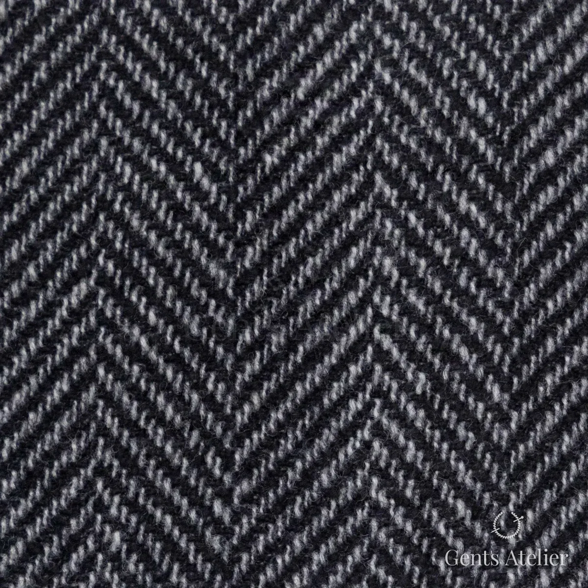 Костюмная ткань Marzoni 651 - 040 / 1500 — Серый, ёлочка, 95% шерсть / 5% Cashmere