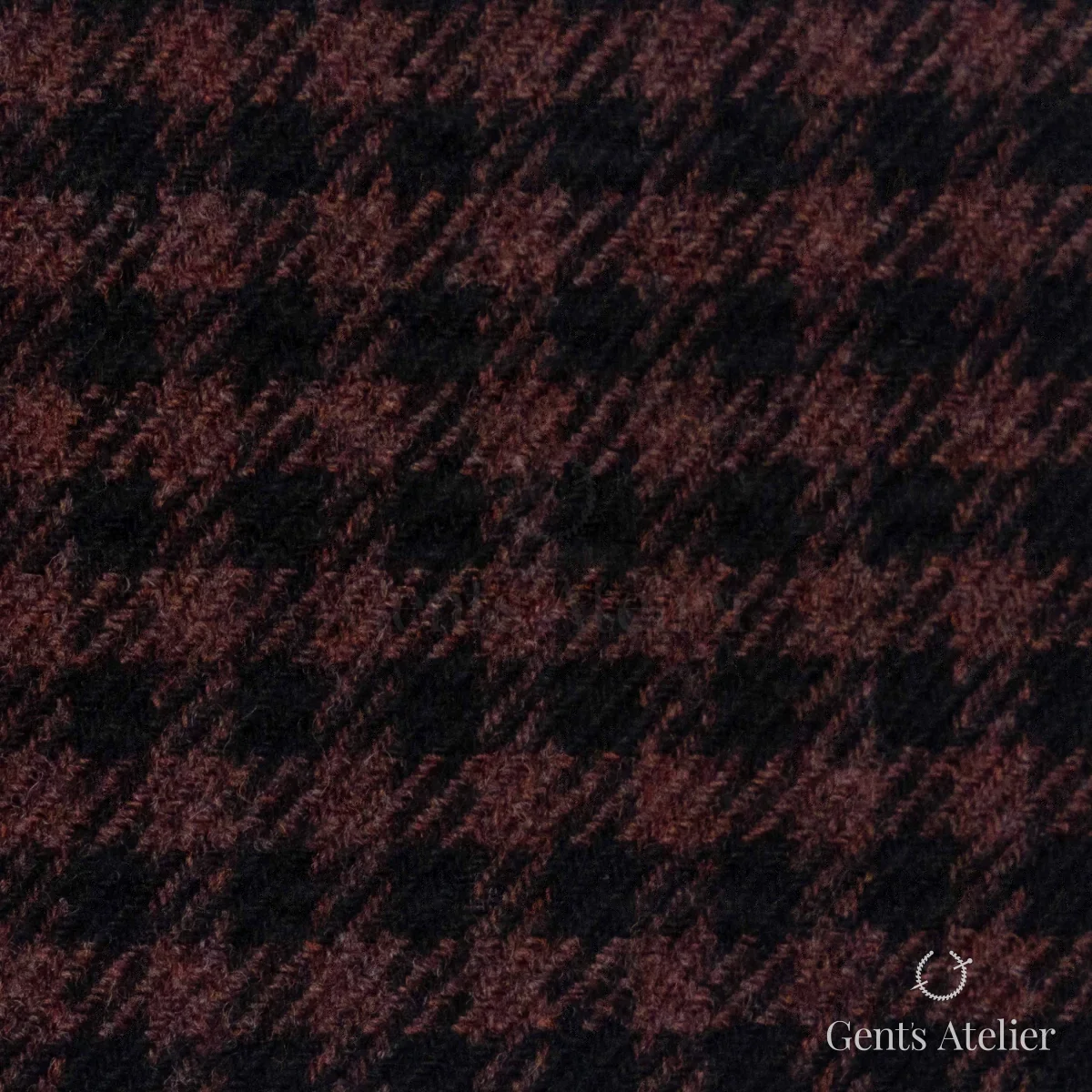 Костюмная ткань Marzoni 651 - 605 / 1200 — Бордовый / Чёрный, меланж, 90% шерсть, 10% Cashmere
