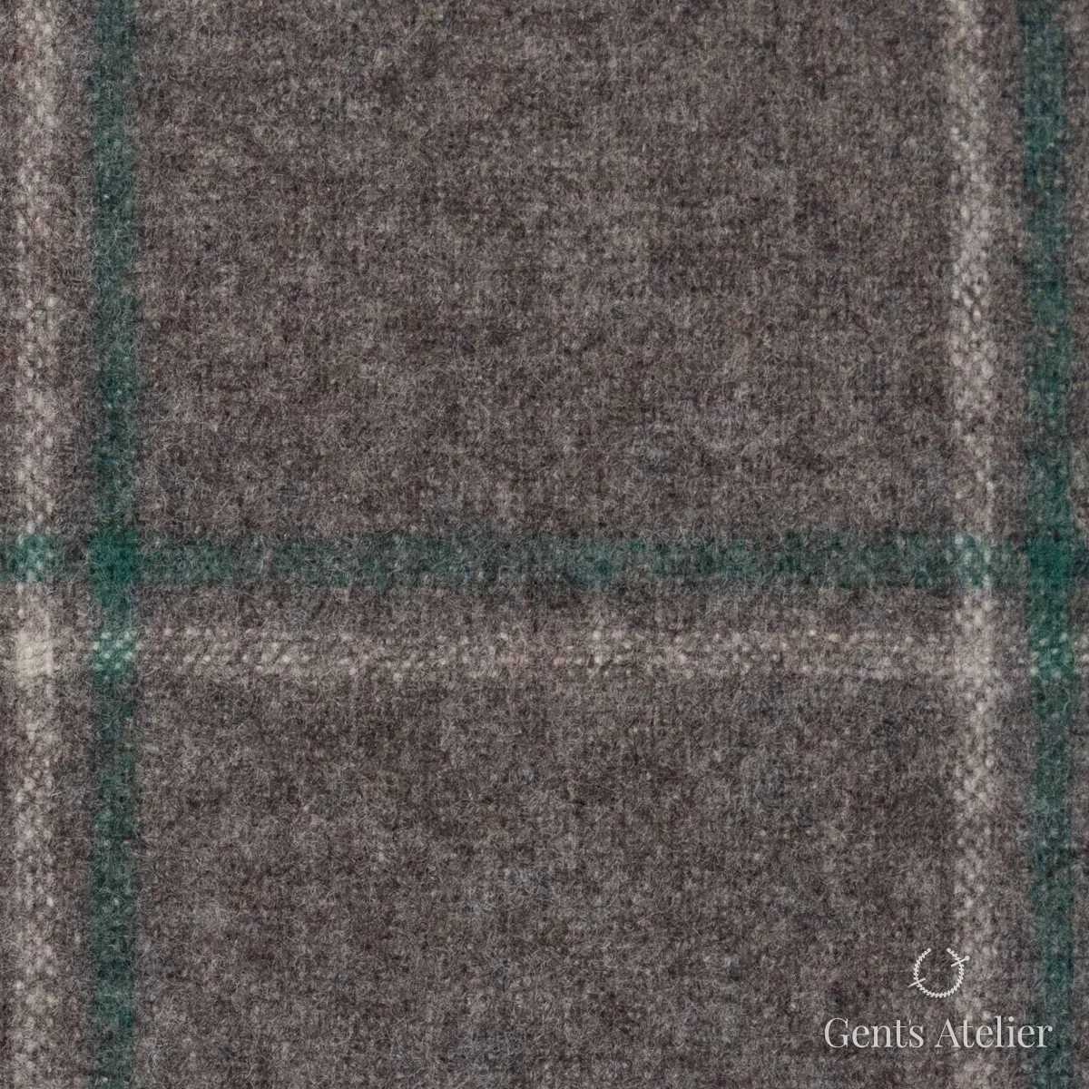 Костюмная ткань Marzoni 651 - 647 / 1200 — Тауп / Зелёный, виндоупейн, 100% шерсть