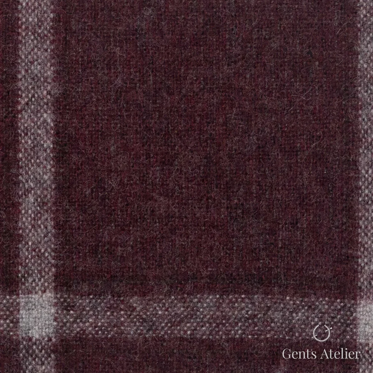 Костюмная ткань Marzoni 651 - 650 / 1200 — Бордовый / Белый, виндоупейн, 100% шерсть