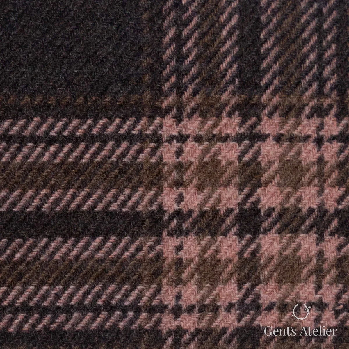 Костюмная ткань Marzoni 651 - 661 / 1200 — Коричневый, гусиная лапка, 90% шерсть / 10% Cashmere