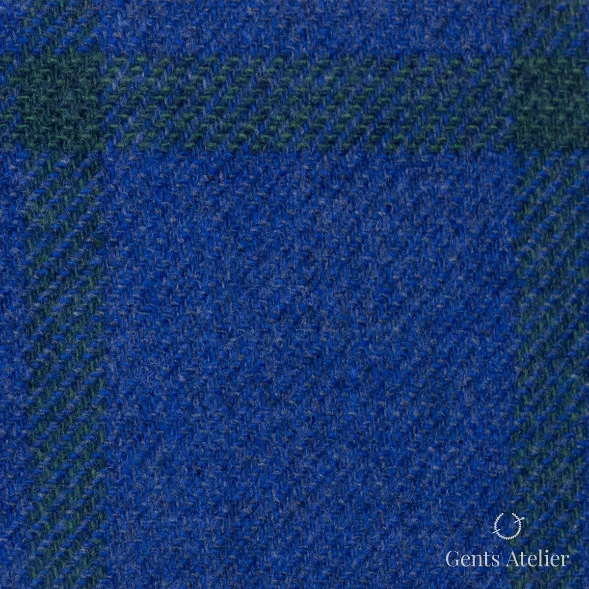 Костюмная ткань Marzoni 651 - 667 / 1200 — Синий / Зелёный, меланж, 90% шерсть, 10% Cashmere